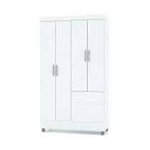 Guarda Roupa Solteiro 4 Portas 102 cm Rio Plus Branco - Pallazio Guarda Roupa Solteiro 4 Portas 102 cm Rio Plus Branco - Pallazio