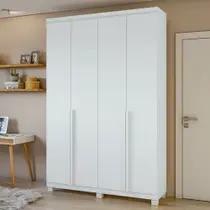 Guarda Roupa Solteiro 4 Portas 2 Gavetas Alonzo100% MDF