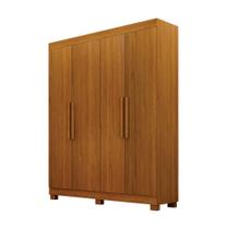 Guarda Roupa Solteiro 4 Portas 2 Gavetas Canadá s/ Espelho com pés - Leifer