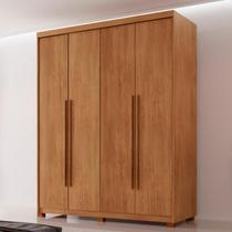 Guarda Roupa Solteiro 4 Portas 2 Gavetas com Pés MDF Veracruz Marrom/Marromle Guarda Roupa Solteiro 4 Portas 2 Gavetas com Pés MDF Veracruz Marrom/Marromle