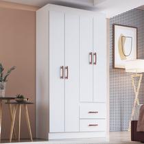 Guarda Roupa Solteiro 4 Portas 2 Gavetas Córdova