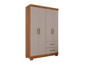 Guarda-roupa Solteiro 4 Portas 2 Gavetas Estrela Premium Salleto Guarda-roupa Solteiro 4 Portas 2 Gavetas Estrela Premium Salleto