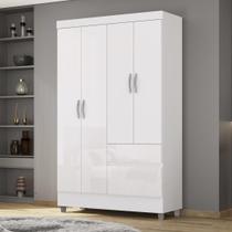 Guarda Roupa Solteiro 4 Portas 2 Gavetas Exemplar Plus