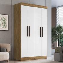 Guarda-roupa Solteiro 4 Portas 2 Gavetas Internas New Recife