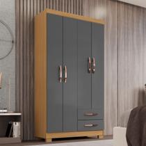 Guarda-Roupa Solteiro 4 Portas 2 Gavetas Itapema