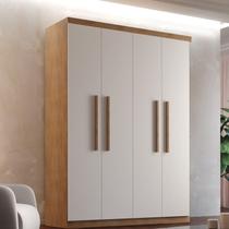 Guarda-Roupa Solteiro 4 Portas 2 Gavetas MDF Dinamarca