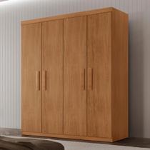 Guarda Roupa Solteiro 4 Portas 2 Gavetas MDF Petra Marrom/Imbuia Guarda Roupa Solteiro 4 Portas 2 Gavetas MDF Petra Marrom/Imbuia