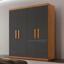 Guarda Roupa Solteiro 4 Portas 2 Gavetas MDF Petra - Rufato