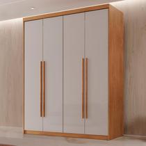 Guarda Roupa Solteiro 4 Portas 2 Gavetas MDF Veracruz Off White/Marromle Guarda Roupa Solteiro 4 Portas 2 Gavetas MDF Veracruz Off White/Marromle