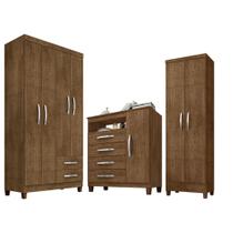 Guarda Roupa Solteiro 4 Portas 2 Gavetas Porto Belo Com Cômoda Sapateira 4 Gavetas 1 Porta Porto Belo Multiuso Cairo I01 Malbec Clique Chique