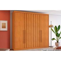 Guarda Roupa Solteiro 4 Portas 2 Ripadas e 4 Gavetas Grécia Cinamomo - Conquista