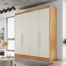 Guarda Roupa Solteiro 4 Portas 3 Gavetas 100% MDF Nantes