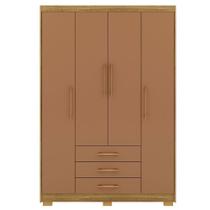 Guarda-roupa Solteiro 4 Portas 3 Gavetas 9 Prateleiras Espada Nature-camarim