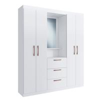 Guarda-roupa Solteiro 4 Portas 3 Gavetas Barcelona Guarda-roupa Solteiro 4 Portas 3 Gavetas Barcelona
