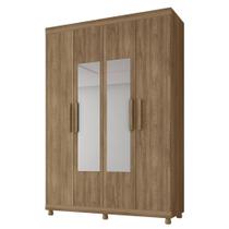 Guarda Roupa Solteiro 4 Portas 3 Gavetas com Espelho Pádua Guarda Roupa Solteiro 4 Portas 3 Gavetas com Espelho Pádua