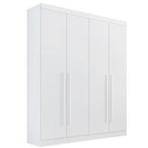 Guarda Roupa Solteiro 4 Portas 3 Gavetas - Da Vinci Plus-Branco - Móveis D'Doro Guarda Roupa Solteiro 4 Portas 3 Gavetas - Da Vinci Plus-Branco - Móveis D'Doro
