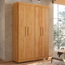 Guarda Roupa Solteiro 4 Portas 3 Gavetas Flórida 100% MDF Amadeirado