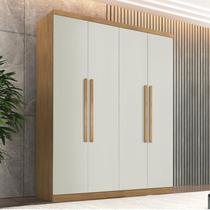 Guarda-Roupa Solteiro 4 Portas 3 Gavetas MDF Amsterdã
