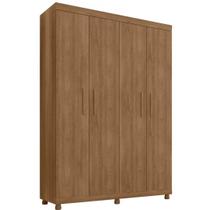 Guarda Roupa Solteiro 4 Portas 3 Gavetas Pádua - Noce