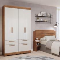 Guarda-Roupa Solteiro 4 Portas 4 Gavetas Porto Panan Móveis