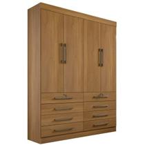 Guarda Roupa Solteiro 4 Portas 6 Gavetas - Mônaco-Cinamomo - Móveis D'Doro Guarda Roupa Solteiro 4 Portas 6 Gavetas - Mônaco-Cinamomo - Móveis D'Doro