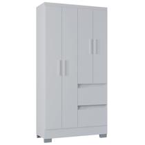 Guarda Roupa Solteiro 4 Portas 91 cm 948 Branco POQQ