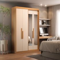 Guarda Roupa Solteiro 4 Portas com Espelho Manila