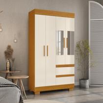 Guarda Roupa Solteiro 4 Portas Com espelho mrp Móveis Guarda Roupa Solteiro 4 Portas Com espelho mrp Móveis