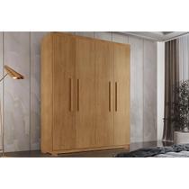 Guarda Roupa Solteiro 4 Portas e 2 Gavetas c/ Pés Espanha Naturale - Rufato Guarda Roupa Solteiro 4 Portas e 2 Gavetas c/ Pés Espanha Naturale - Rufato
