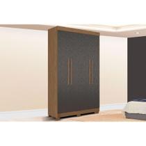Guarda Roupa Solteiro 4 Portas e 2 Gavetas c/ Pés Sarandi Jatobá/Grafite - Santos Andirá Guarda Roupa Solteiro 4 Portas e 2 Gavetas c/ Pés Sarandi Jatobá/Grafite - Santos Andirá