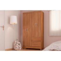 Guarda Roupa Solteiro 4 Portas e 2 Gavetas Lotus Flex Amêndola - Demóbile