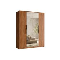 Guarda Roupa Solteiro 4 Portas e 3 Gavetas c/ 2 Espelhos Attore Amêndola Touch - Demóbile Guarda Roupa Solteiro 4 Portas e 3 Gavetas c/ 2 Espelhos Attore Amêndola Touch - Demóbile