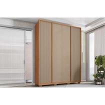 Guarda Roupa Solteiro 4 Portas e 3 Gavetas Lior Freijo/Sued Mr - Caemmun Guarda Roupa Solteiro 4 Portas e 3 Gavetas Lior Freijo/Sued Mr - Caemmun