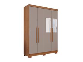 Guarda Roupa Solteiro 4 Portas Recife com Espelho Salleto Guarda Roupa Solteiro 4 Portas Recife com Espelho Salleto