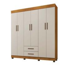 Guarda Roupa Solteiro 6 Portas 2 Gavetas Copacabana New Benetil Móveis Cinamomo/Off White Guarda Roupa Solteiro 6 Portas 2 Gavetas Copacabana New Benetil Móveis Cinamomo/Off White