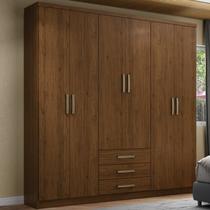 Guarda Roupa Solteiro 6 Portas 3 Gavetas City