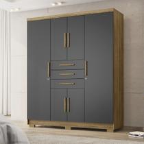 Guarda Roupa Solteiro 6 Portas 3 Gavetas Taurus