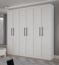 Guarda Roupa Solteiro 6 Portas 3 Gavetas - Ubatuba-Neve - Star Móveis