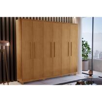 Guarda Roupa Solteiro 6 Portas e 2 Gavetas c/ Pés Espanha Imbuia - Rufato Guarda Roupa Solteiro 6 Portas e 2 Gavetas c/ Pés Espanha Imbuia - Rufato