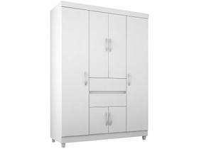 Guarda Roupa Solteiro 6 Portas e 2 Gavetas Ecom II Branco/Rosa - Demóbile Guarda Roupa Solteiro 6 Portas e 2 Gavetas Ecom II Branco/Rosa - Demóbile
