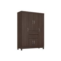 Guarda Roupa Solteiro 6 Portas e 2 Gavetas Ecom II Cafe Touch - Demóbile
