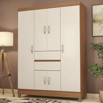 Guarda Roupa Solteiro 6 Portas e 2 Gavetas Utah