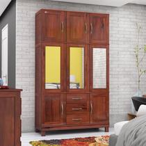Guarda Roupa Solteiro 8 Portas 3 Espelhos 3 Gavetas e Pés Paris Guarda Roupa Solteiro 8 Portas 3 Espelhos 3 Gavetas e Pés Paris