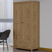Guarda Roupa Solteiro 91cm 2 Portas 1 Gaveta Lázio Freijó F07 - Mpozenato