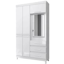 Guarda Roupa Solteiro Albatroz Fusion 6 Portas 3 Gavetas com Espelho Guarda Roupa Solteiro Albatroz Fusion 6 Portas 3 Gavetas com Espelho