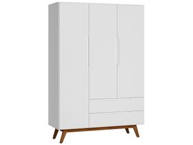 Guarda-Roupa Solteiro Alpi 3 PT 2 GV Branco Guarda-Roupa Solteiro Alpi 3 PT 2 GV Branco