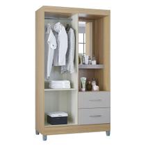Guarda Roupa Solteiro Ambiente Cordoba 2 Portas Damasco Off White Poquema