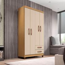 Guarda Roupa Solteiro Ambiente Modena 4 Portas Carvalho Americano Off White - Incorplac