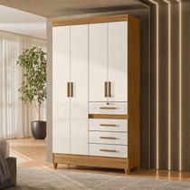 Guarda Roupa Solteiro Ambiente Sobral 4 Portas Freijó Off White - Moval Guarda Roupa Solteiro Ambiente Sobral 4 Portas Freijó Off White - Moval