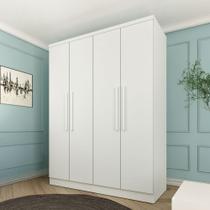 Guarda-Roupa Solteiro Amsterdam 4 Portas 2 Gavetas Neve - Tcil Móveis